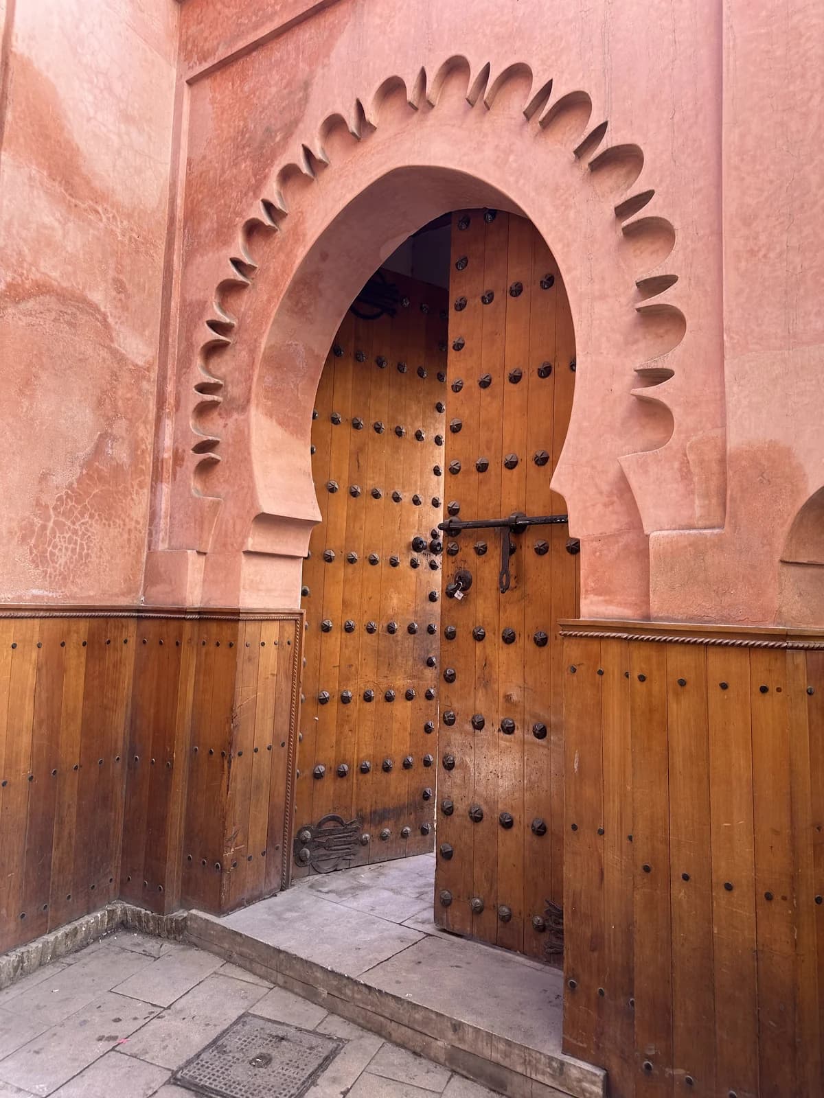 Historic carved doorway in Marrakech