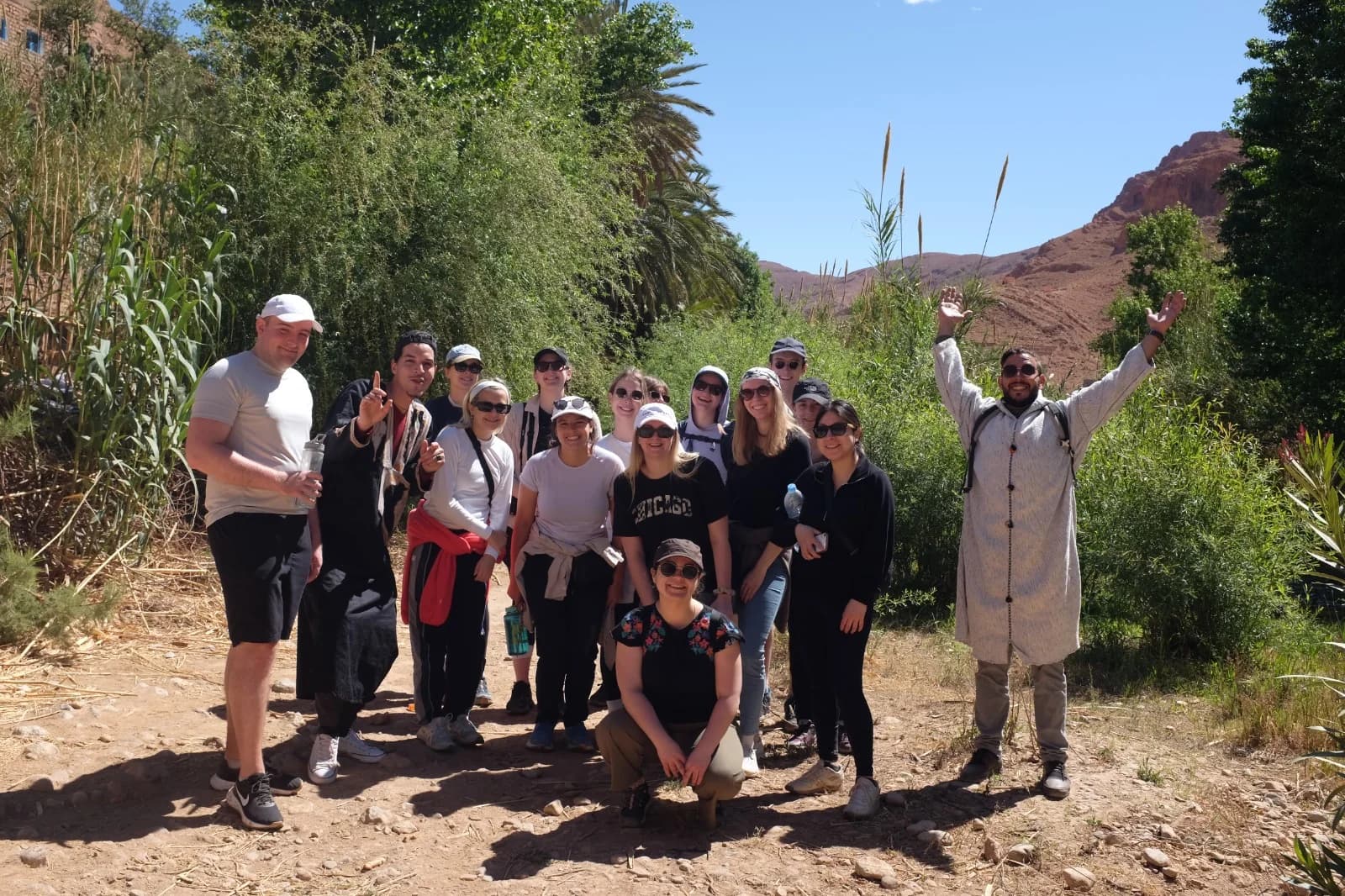 Travellers overlooking a Moroccan valley during a multi-day journey
